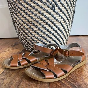 Salt Water Saltwater by Hoyway Sandal Tan in Size 12 Kids Leather Waterproof